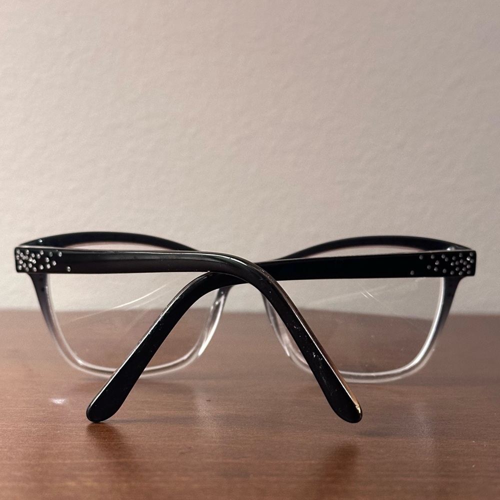 Elegant Black Rhinestone Glasses